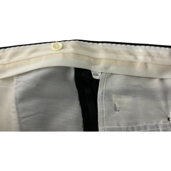 Unbranded Men's Dress Pants Black Stripe Pleated Size 40XL Classic Fit - Picture 8 of 13